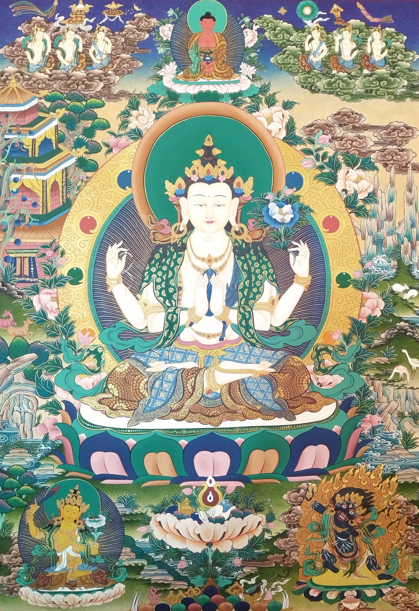 四臂观音 75x50cm